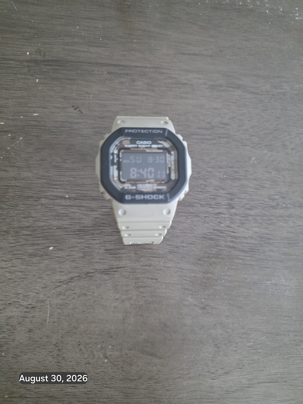 G-Shock Digital Watch in Beige and Black